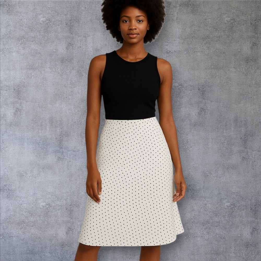 NEW 1. State A-Line Twee Midi Skirt Women's Sz 12 New With Tags NWT Girly